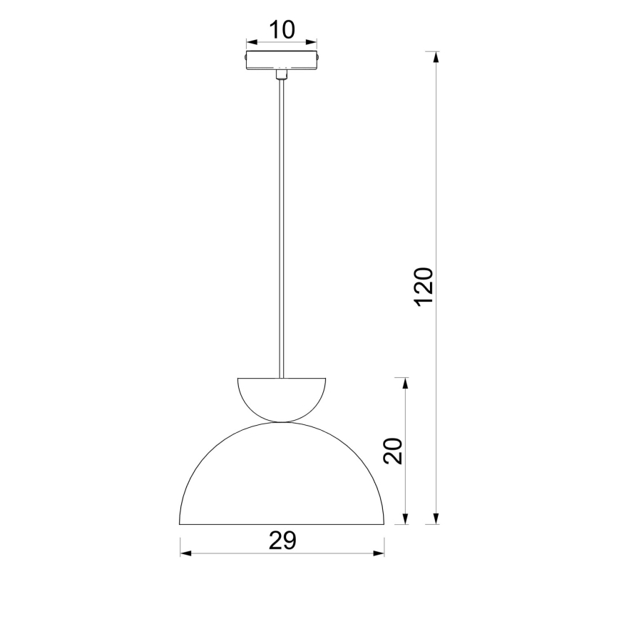 Hanglamp NEVIS aan kabel 1xE27/15W/230V Ø 29 cm crème