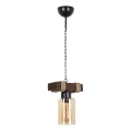 Hanglamp op ketting JASMIN 1xE27/40W/230V bruin/beige