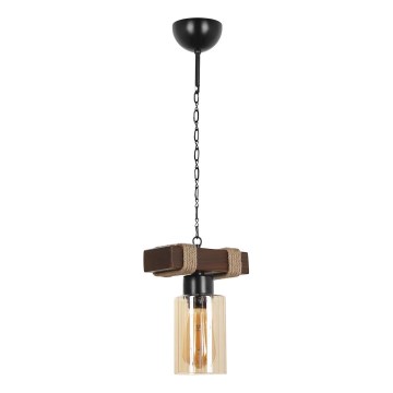 Hanglamp op ketting JASMIN 1xE27/40W/230V bruin/beige