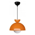 Hanglamp SALVA aan snoer 1xE27/15W/230V oranje