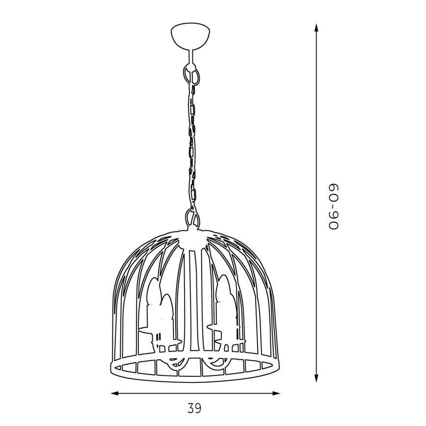 Hanglamp SINGLE 4xE14/60W/230V