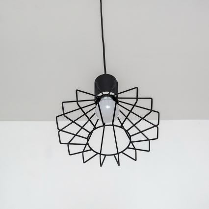 Hanglamp SOLANO aan kabel 1xE27/15W/230V zwart/glanzend chroom