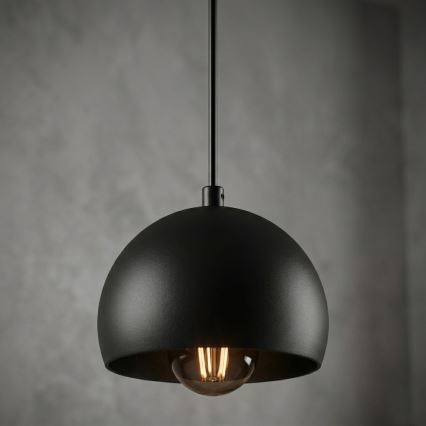Hanglamp SOOL met kabel 1xE27/15W/230V, diam. 15 cm, zwart
