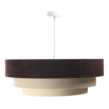 Hanglamp aan kabel TRINITI 1xE27/60W/230V bruin/beige/goud