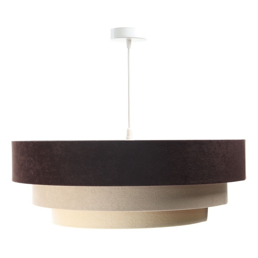 Hanglamp aan kabel TRINITI 1xE27/60W/230V bruin/beige/goud