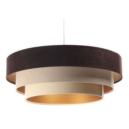 Hanglamp aan kabel TRINITI 1xE27/60W/230V bruin/beige/goud