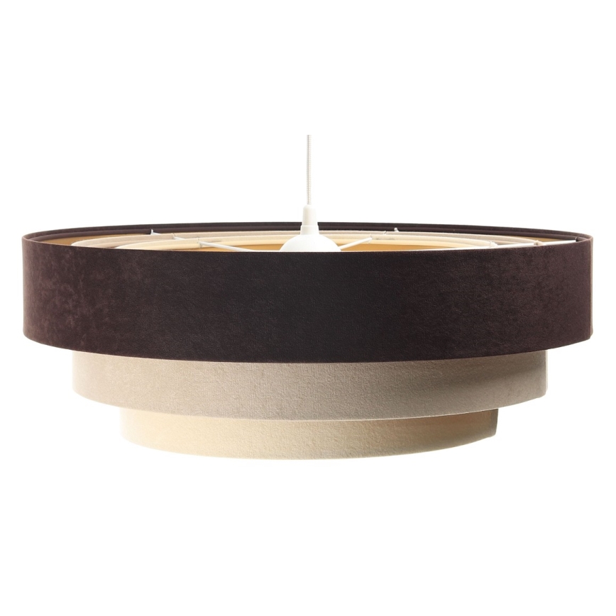 Hanglamp aan kabel TRINITI 1xE27/60W/230V bruin/beige/goud