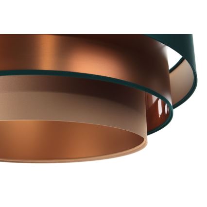 Hanglamp aan kabel TRINITI 1xE27/60W/230V groen/koper