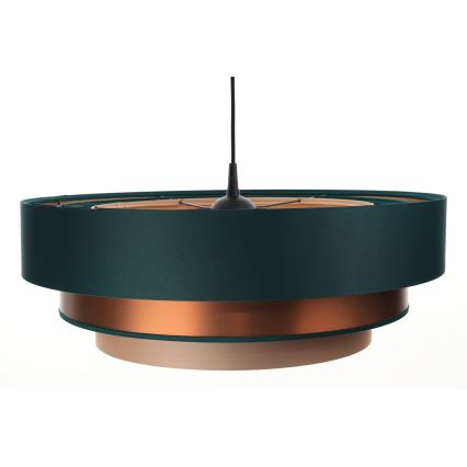 Hanglamp aan kabel TRINITI 1xE27/60W/230V groen/koper