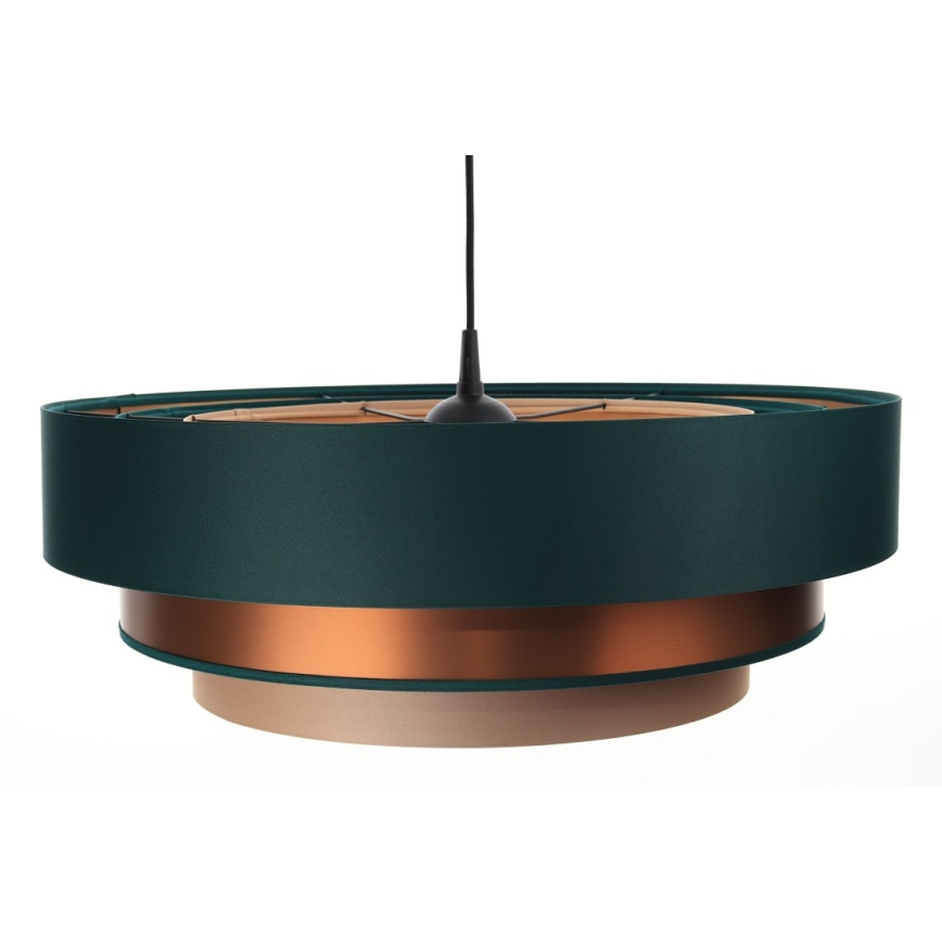 Hanglamp aan kabel TRINITI 1xE27/60W/230V groen/koper