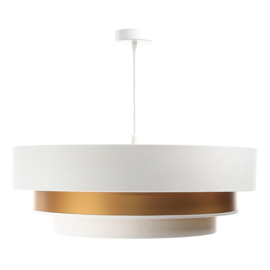 Hanglamp aan kabel TRINITI 1xE27/60W/230V wit/goud