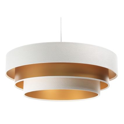 Hanglamp aan kabel TRINITI 1xE27/60W/230V wit/goud