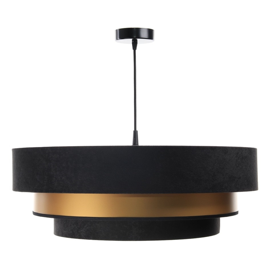 Hanglamp aan kabel TRINITI 1xE27/60W/230V zwart/goud