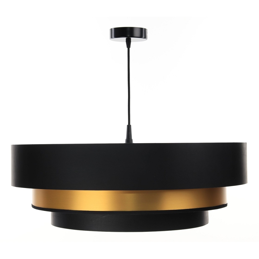 Hanglamp aan kabel TRINITI 1xE27/60W/230V zwart/goud