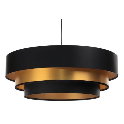 Hanglamp aan kabel TRINITI 1xE27/60W/230V zwart/goud