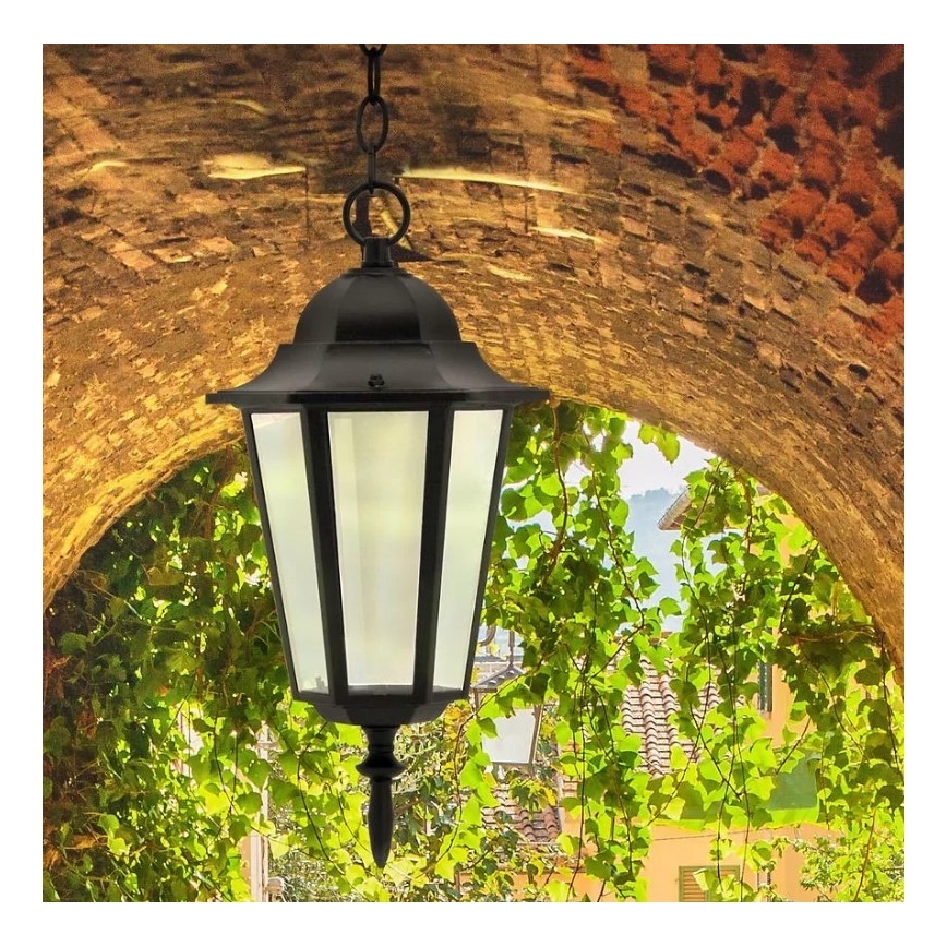 Hanglamp voor buiten 1xE27/20W/230V IP43 zwart