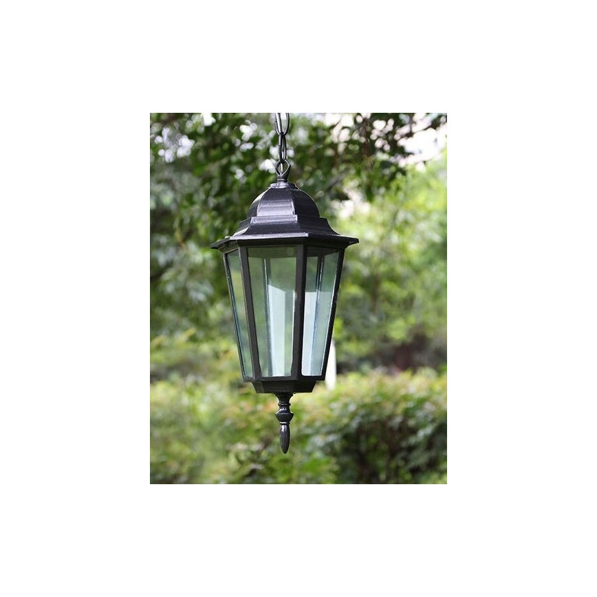 Hanglamp voor buiten 1xE27/20W/230V IP43 zwart
