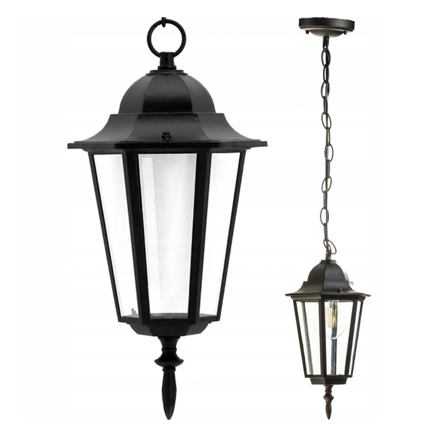 Hanglamp voor buiten 1xE27/20W/230V IP43 zwart