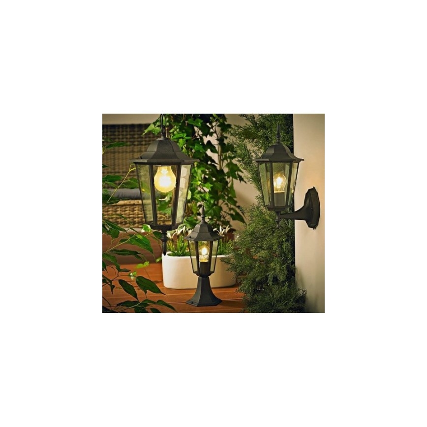 Hanglamp voor buiten 1xE27/20W/230V IP43 zwart
