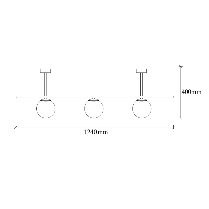 Hanglamp voor Oppervlak Montage ABAKUS 4xE27/40W/230V