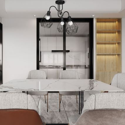 Hanglamp voor Oppervlak Montage BERGEN 3xE27/60W/230V