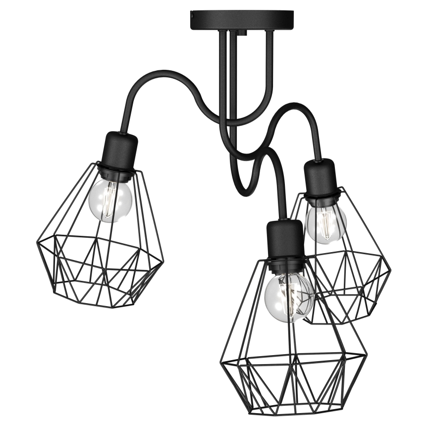 Hanglamp voor Oppervlak Montage BERGEN 3xE27/60W/230V