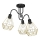 Hanglamp voor Oppervlak Montage BERGEN 3xE27/60W/230V zwart/goud