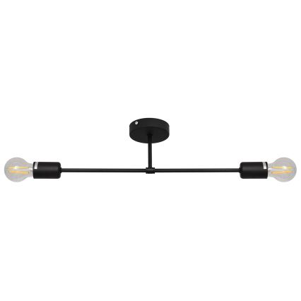 Hanglamp voor Oppervlak Montage CAMBRIDGE 2xE27/15W/230V zwart