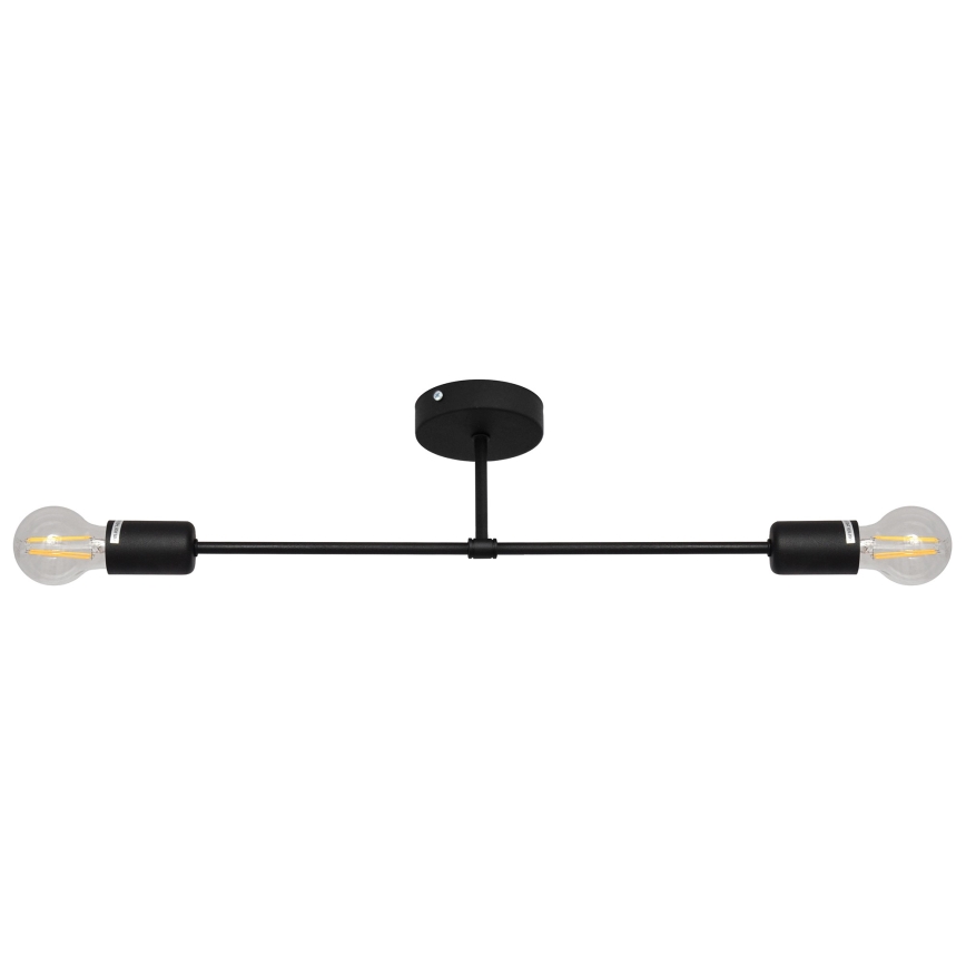 Hanglamp voor Oppervlak Montage CAMBRIDGE 2xE27/15W/230V zwart