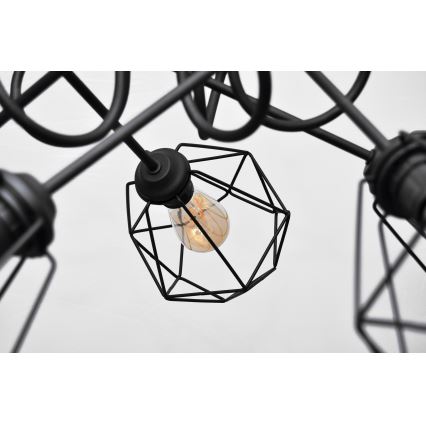 Hanglamp voor Oppervlak Montage KARO 5xE27/15W/230V zwart