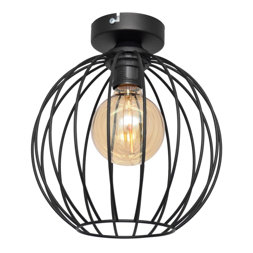 Hanglamp voor Oppervlak Montage MERCURE 1xE27/15W/230V d. 24 cm zwart
