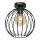 Hanglamp voor Oppervlak Montage MERCURE 1xE27/15W/230V d. 24 cm zwart
