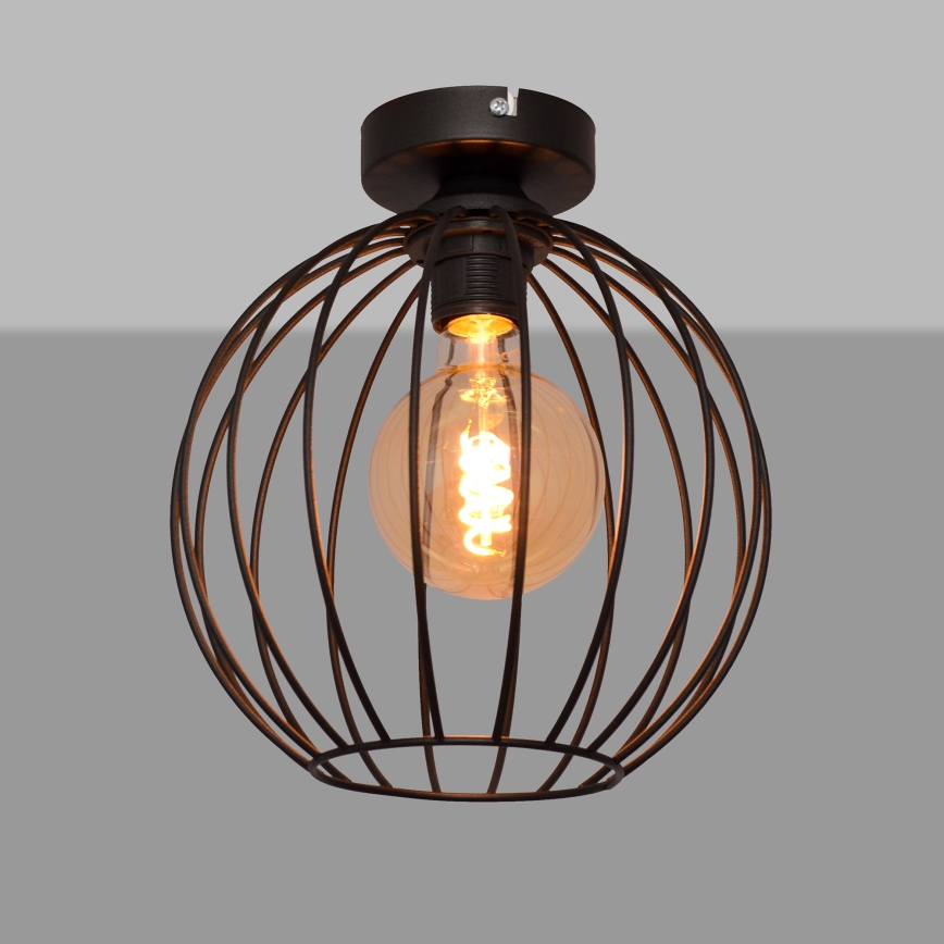 Hanglamp voor Oppervlak Montage MERCURE 1xE27/15W/230V d. 24 cm zwart