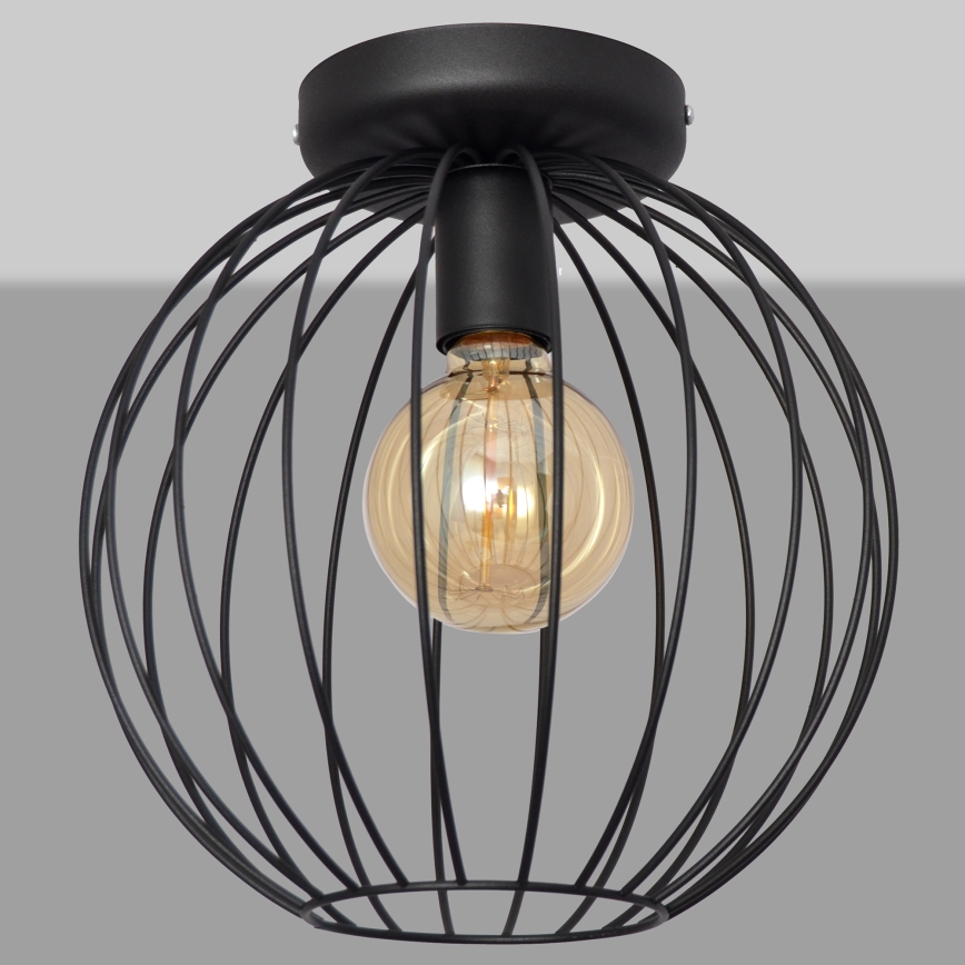 Hanglamp voor Oppervlak Montage MERCURE 1xE27/15W/230V d. 30 cm zwart