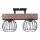 Hanglamp voor Oppervlak Montage MILAN 2xE27/60W/230V hout