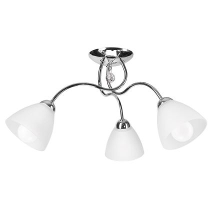 Hanglamp voor Oppervlak Montage MIRANDA 3xE27/60W/230V glanzend chroom