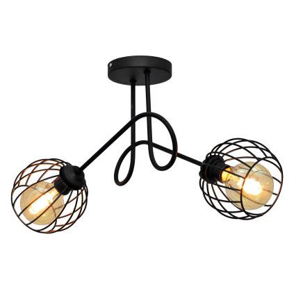 Hanglamp voor Oppervlak Montage OXFORD 2xE27/15W/230V zwart