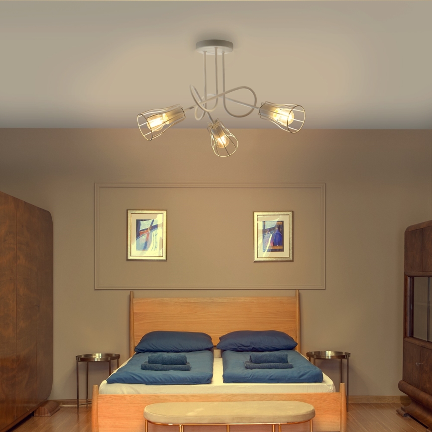 Hanglamp voor Oppervlak montage OXFORD 3xE27/15W/230V wit