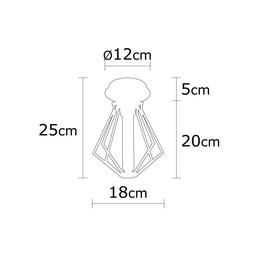 Hanglamp voor Oppervlak Montage OYLAT 1xE27/60W/230V