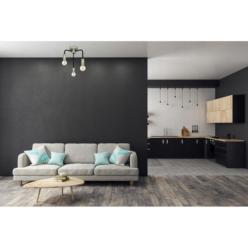Hanglamp voor Oppervlak Montage SAGA 3xE27/40W/230V