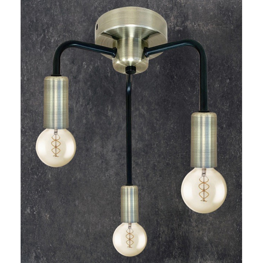 Hanglamp voor Oppervlak Montage SAGA 3xE27/40W/230V