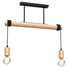 Hanglamp voor Oppervlak Montage VIGA 2xE27/60W/230V hout
