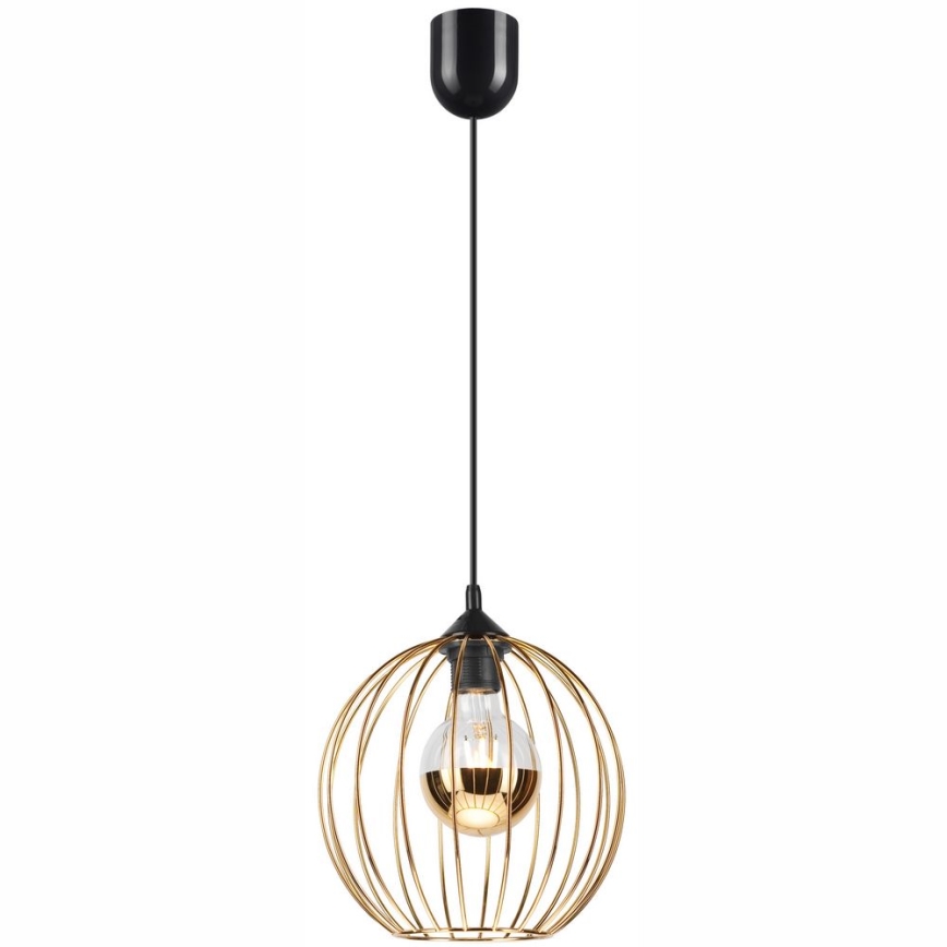 Hanglamp aan kabel ZOYA 1xE27/60W/230V goudkleurig