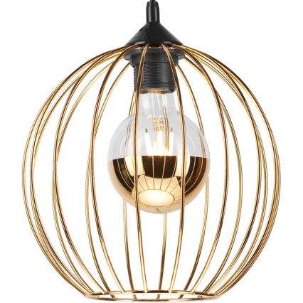 Hanglamp aan kabel ZOYA 1xE27/60W/230V goudkleurig