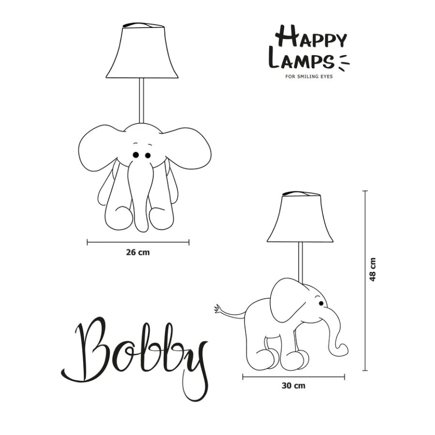 Happy Lamps - Lampe de table enfant BOBBY LED/5,4W/230V éléphant