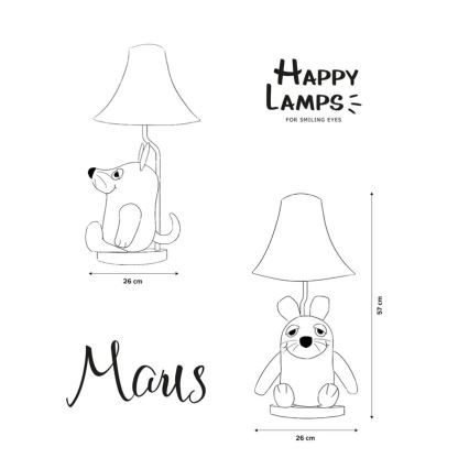 Happy Lamps - Lampe de table enfant MOUSE FROM SENDUNG MIT DER MAUS LED/5,4W/230V souris