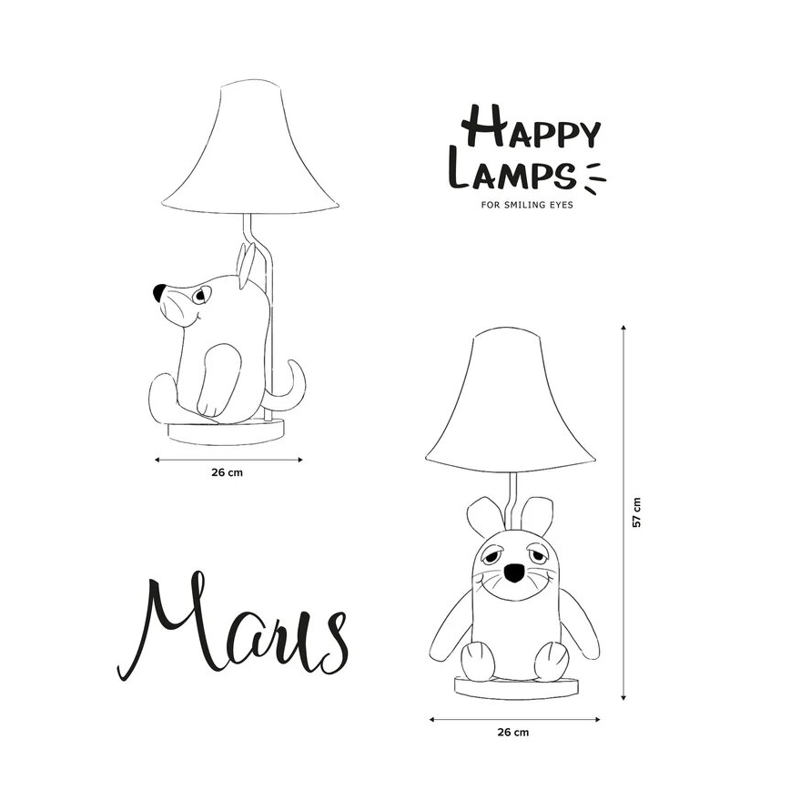 Happy Lamps - Lampe de table enfant MOUSE FROM SENDUNG MIT DER MAUS LED/5,4W/230V souris