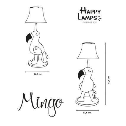 Happy Lamps - LED Vloerlamp kinderkamer MINGO LED/5,4W/230V flamingo