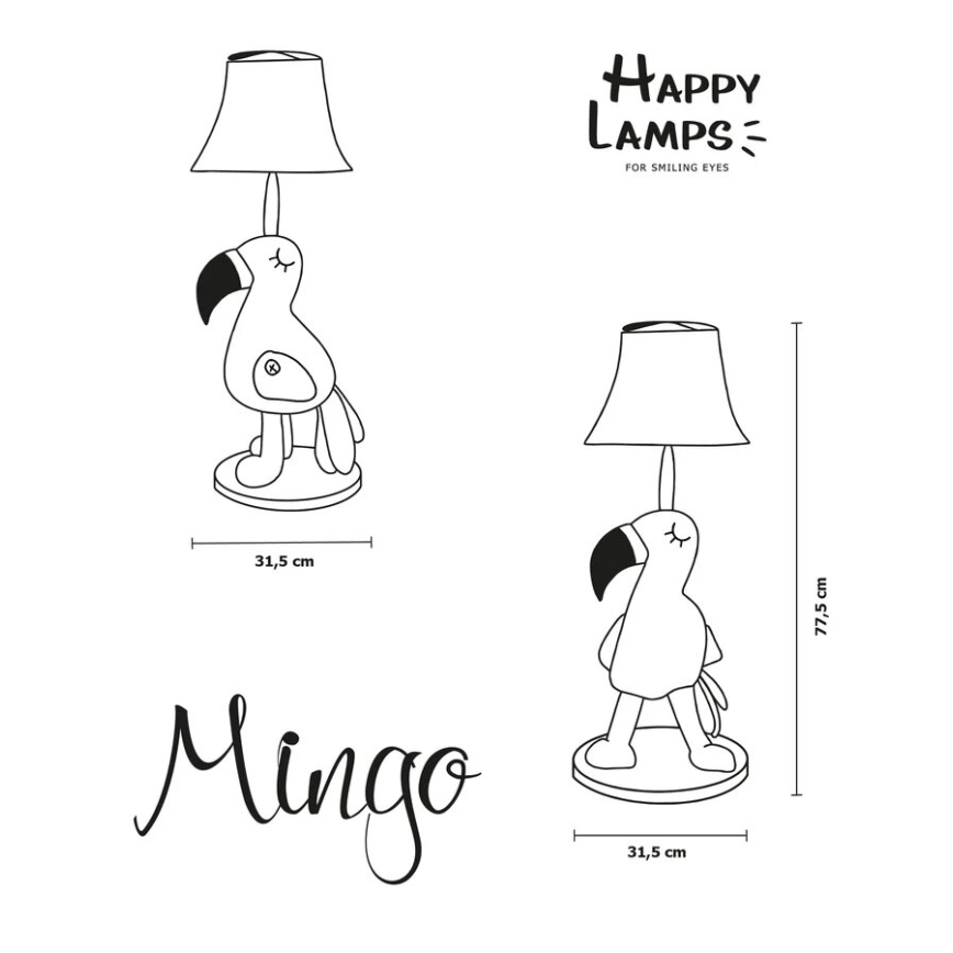 Happy Lamps - LED Vloerlamp kinderkamer MINGO LED/5,4W/230V flamingo