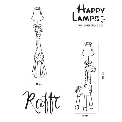Happy Lamps - LED Vloerlamp kinderkamer RAFFI LED/5,4W/230V giraf
